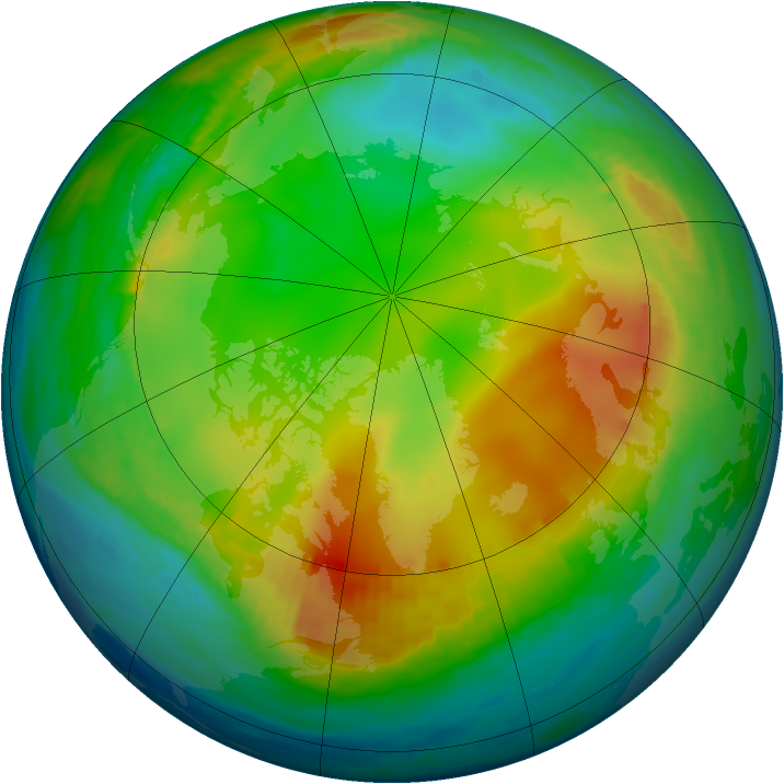 Arctic ozone map for 10 December 1979